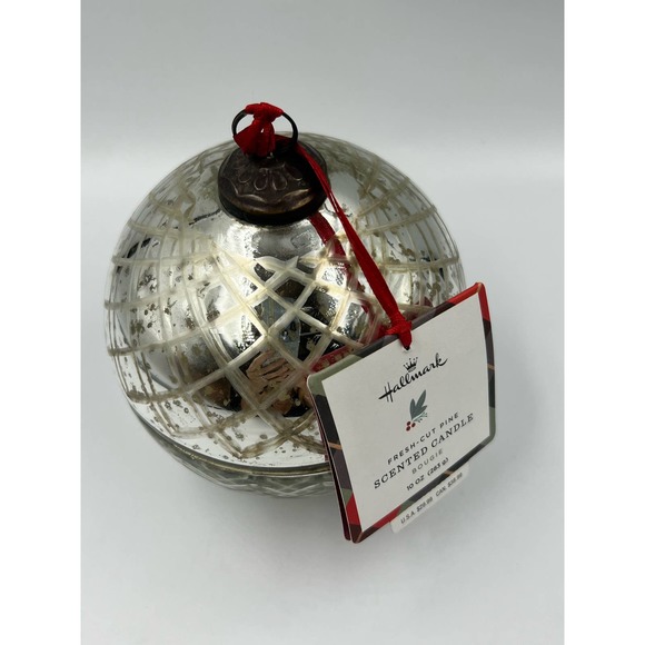 Hallmark Fresh Cut Pine Scented Candle Bougie White Size 10 oz NWB - Picture 2 of 4